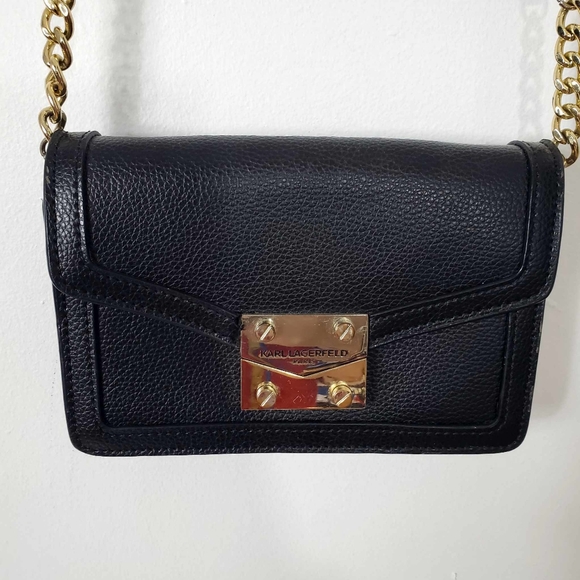 Karl Lagerfeld Paris crossbody black mini bag - Picture 3 of 12